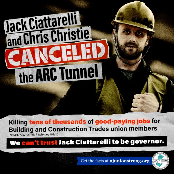 Ciattarelli Opposed ARC Tunnel